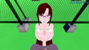 Mari Illustrious Makinami and I have intense sex on the rooftop. – Neon Genesis Evangelion Hentai