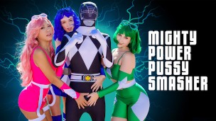 Mighty Power Pussy Smashers by BFFs feat. Bianca Bangs, Khloe Kingsley & Laney Grey – TeamSkeet